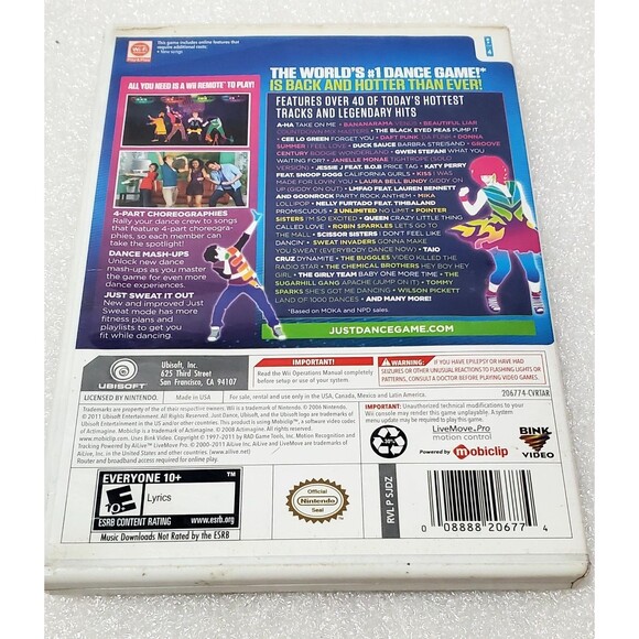 Just Dance 3 Nintendo Wii 2011 Complete in Box w Manual Tested Party Game - Picture 10 of 10